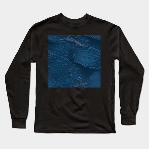 Water Pattern Long Sleeve T-Shirt by coraleeallen